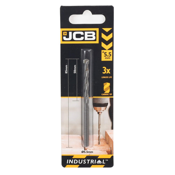 JCB Drill Bits JCB Masonry Drill Bit 5.5 x 85 mm 5055803301705 - Buy Direct from Spare and Square