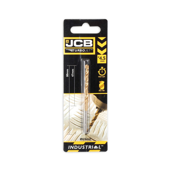 JCB Drill Bits JCB TurboJet 7 Point HSS Drill Bit 4.5 x 80 mm 5055803318710 - Buy Direct from Spare and Square
