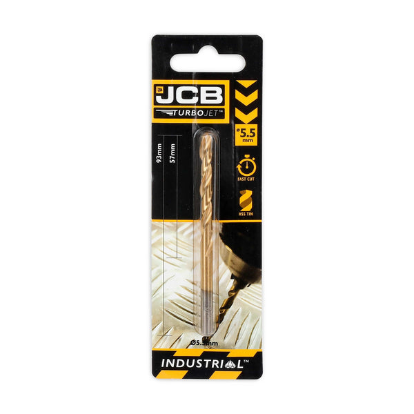 JCB Drill Bits JCB TurboJet 7 Point HSS Drill Bit 5.5 x 93 mm 5055803318734 - Buy Direct from Spare and Square