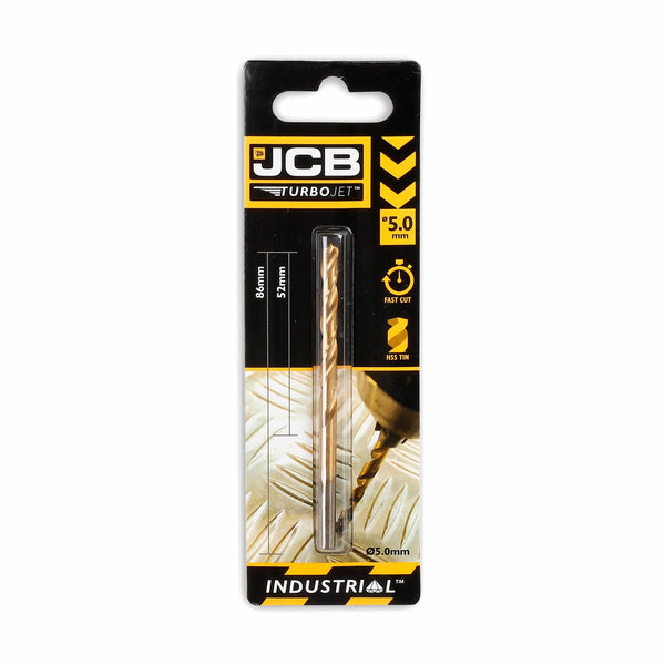JCB Drill Bits JCB TurboJet 7 Point HSS Drill Bit 5 x 86 mm 5055803318727 - Buy Direct from Spare and Square