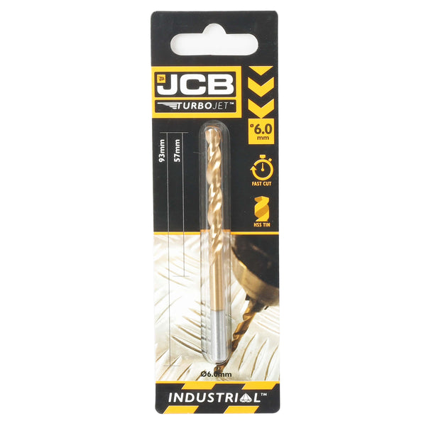 JCB Drill Bits JCB TurboJet 7 Point HSS Drill Bit  6 x 93 mm 5055803318741 - Buy Direct from Spare and Square