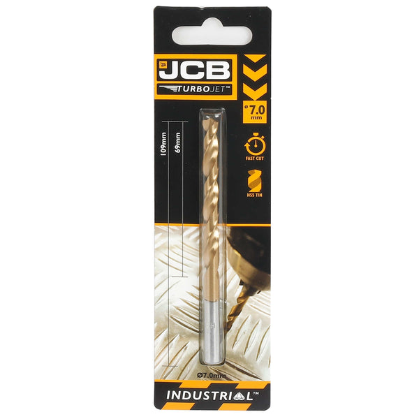 JCB Drill Bits JCB TurboJet 7 Point HSS Drill Bit 7 x 109 mm 5055803318765 - Buy Direct from Spare and Square