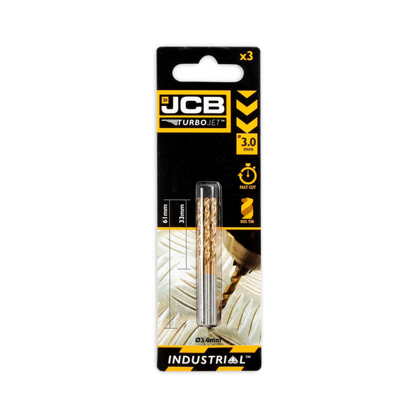 JCB Drill Bits JCB TurboJet 7 Point HSS Drill Bit Set  3 x  61 mm, Set of 3 5055803318680 - Buy Direct from Spare and Square