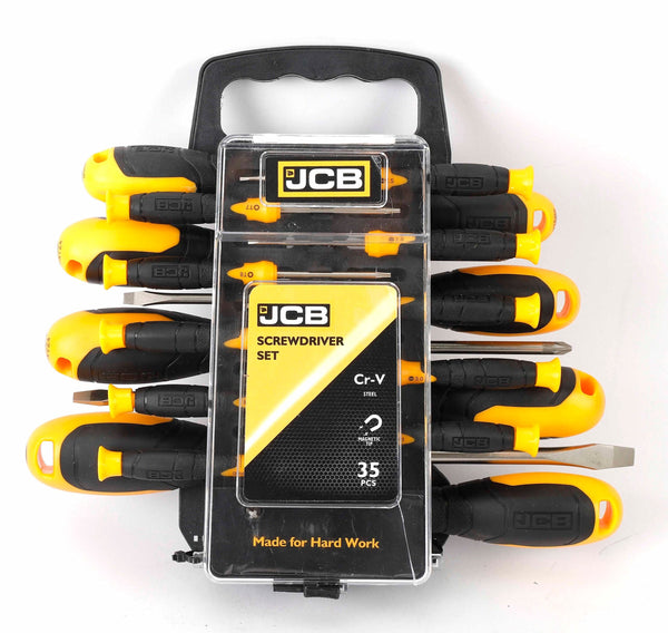 JCB Screwdriver JCB 35 Piece Screwdriver Set, Heavy-duty S2 Steel JCB-SWDVR-35PC - Buy Direct from Spare and Square
