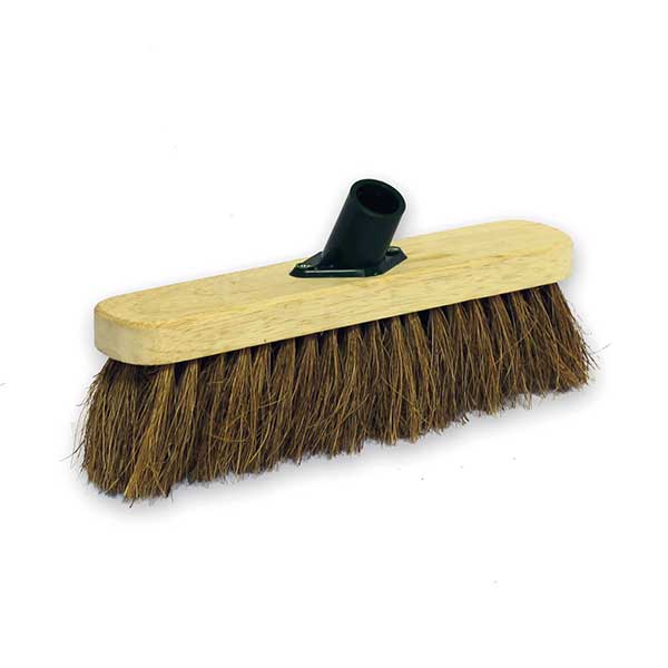 Spare and Square Brooms 12" Soft Coco Wooden Sweeping Broom Head - Socket Included Box of 20 Qty COCOS12.20 - Buy Direct from Spare and Square