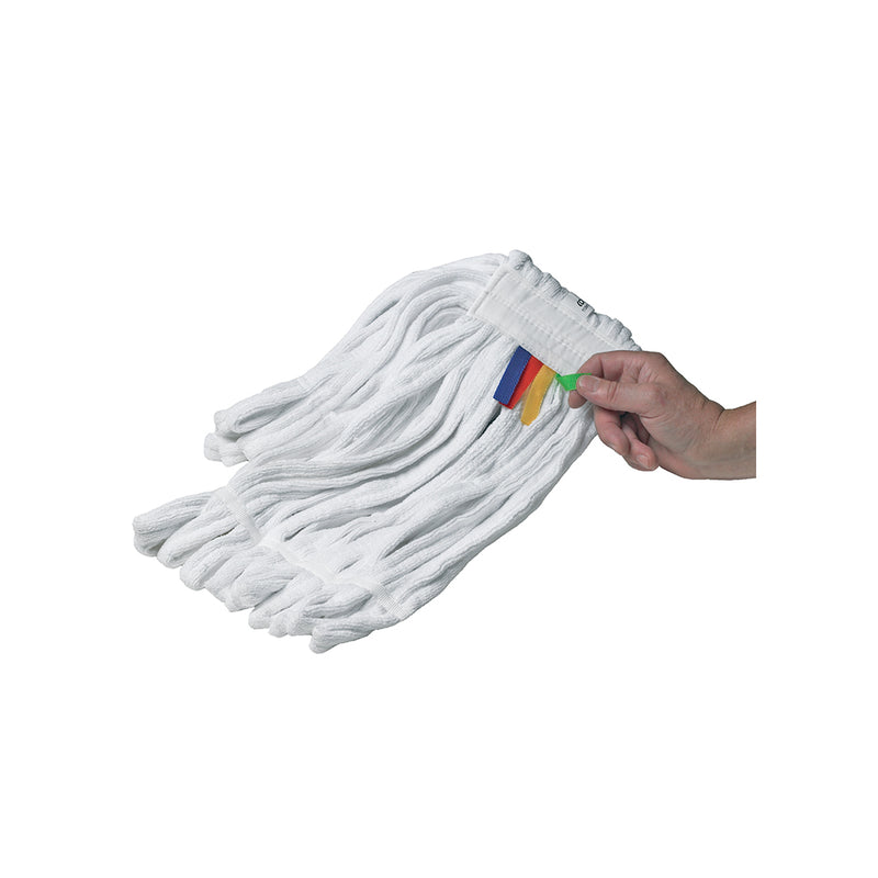 Kentucky Mop Microfibre Stayflat Flagged 340g White