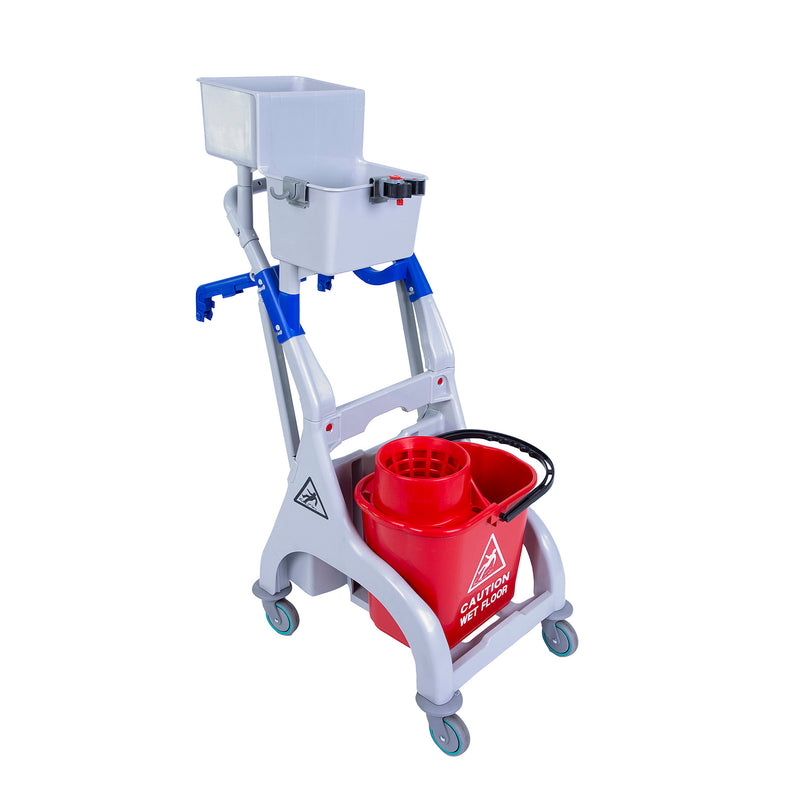 QR Socket Mopping Trolley 15 Litre Red