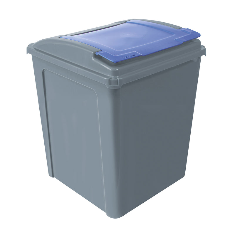 Eco Waste Recycling Bin 50 Litre With Blue Lid
