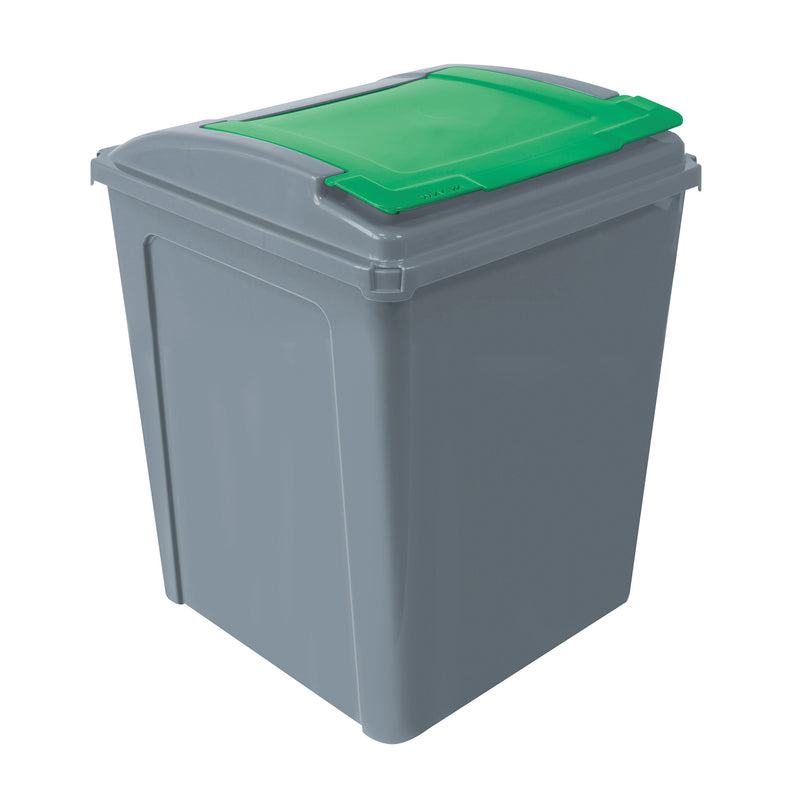 Eco Waste Recycling Bin 50 Litre With Green Lid