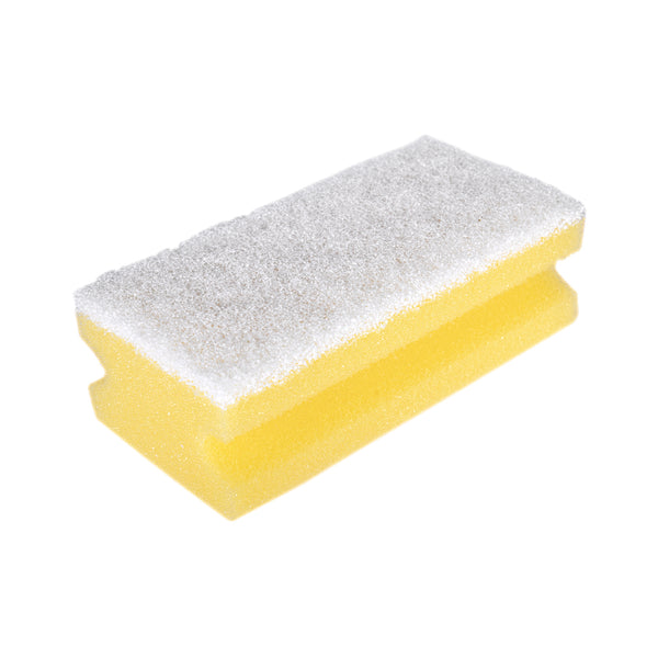 Gripped Sponge Scourer 13x7x4cm - White