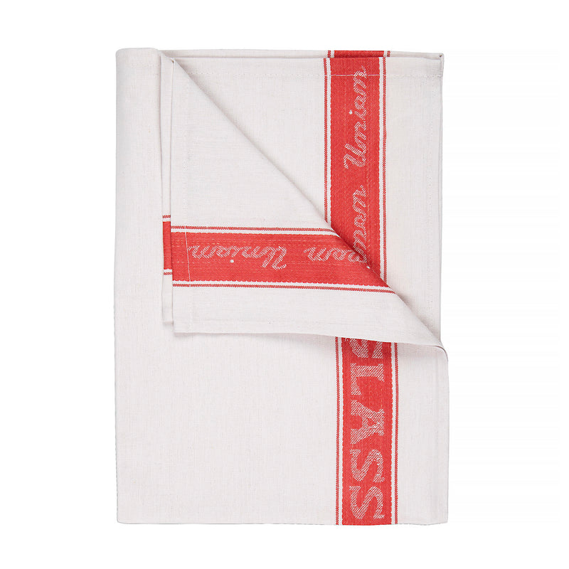 Tea Towel Glass Cloth Linen Union 76x50cm - Red