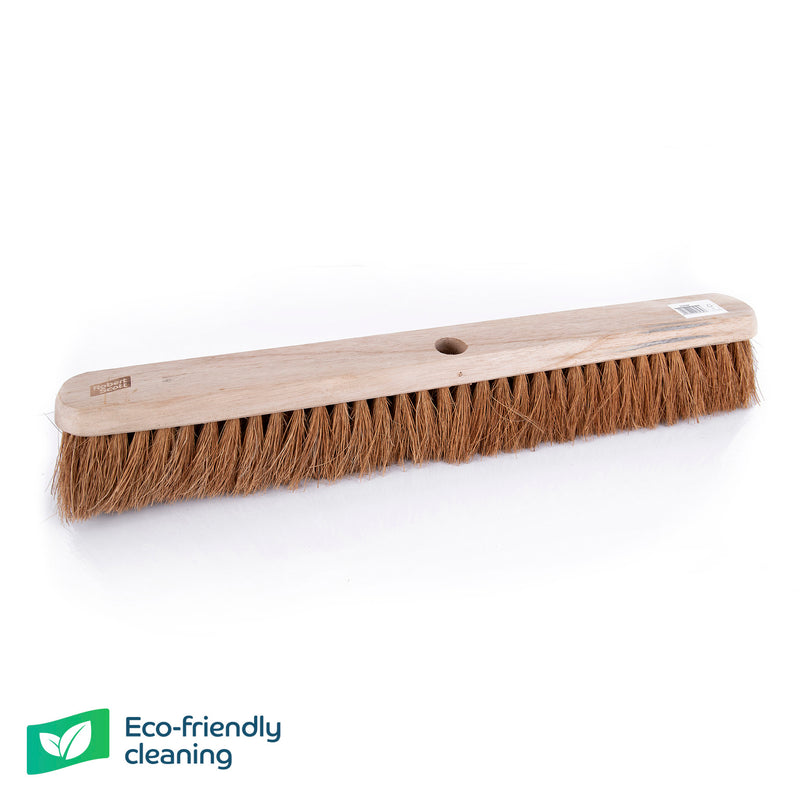 Wooden Platform Broom Only Soft Bristle With Hole 24"