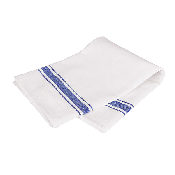 Glass Cloth Blue/White Wide Stripe