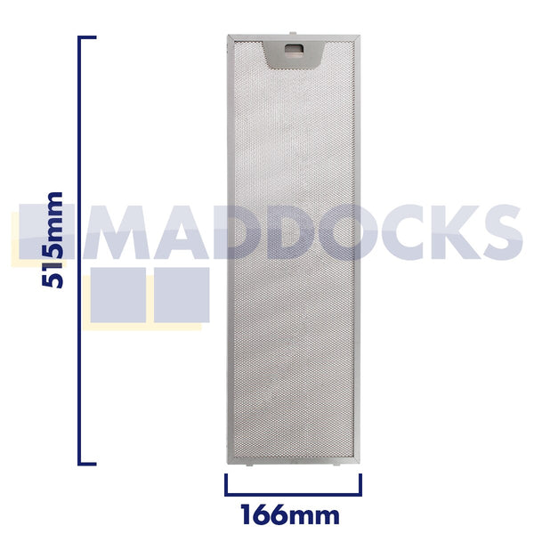 Universal 166mm x 515mm Wire Mesh Cooker Hood Filter