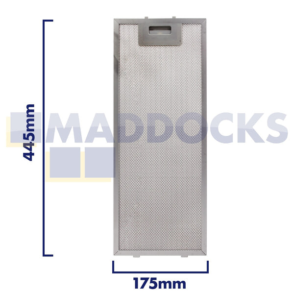 Universal 175mm x 445mm Wire Mesh Cooker Hood Filter