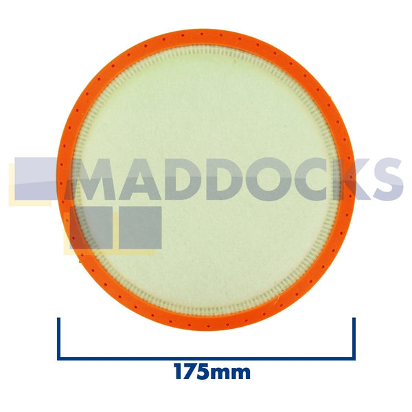 Vax Type A / Type 49 175mm Washable FIlter - C89-P7-B, C89-P7N, U89-MAF Series