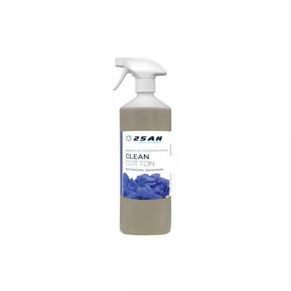 2San Cleaning Chemicals 2San Clean Cotton 1 Litre Powerful Bactericidal Deodoriser - Box of 6 0186-BOX - Buy Direct from Spare and Square