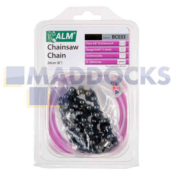 Universal Chainsaw Replacement Chain - 20cm/8", 33 Drive Link