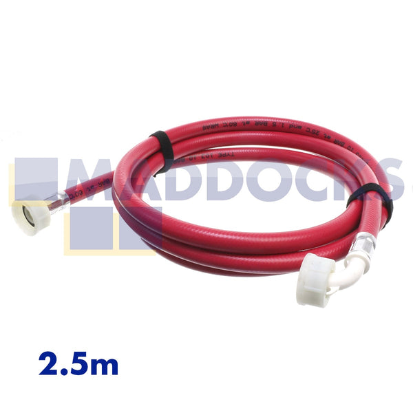 Dishwasher Hot Fill Hose 2.5 Meter - Red Inlet