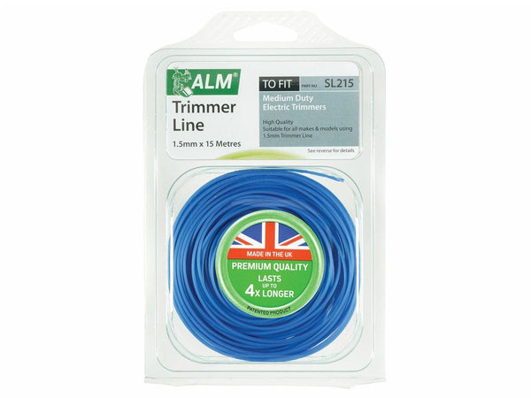 ALM Strimmer Spares ALM SL215 Universal Strimmer Line Wire - Round Trimmer Line - 15m 1.5mm 5016531421516 SL215 - Buy Direct from Spare and Square