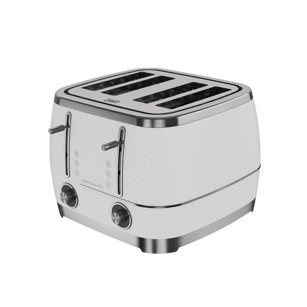 Beko Toasters Beko Cosmopolis 4 Slice Toaster White/Chrome 8690842402760 TAM8402CR - Buy Direct from Spare and Square