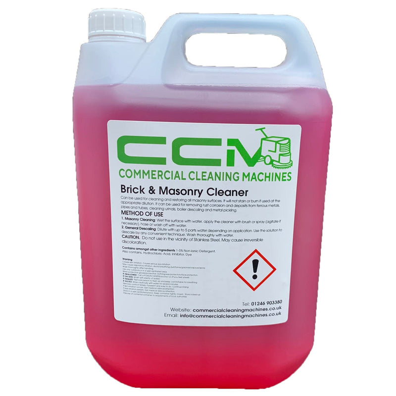 Commercial Cleaning Machines Cleaning Chemicals CCM Brick and Masonry Cleaner - 5 Litres - Clean and Restore Masonry Surfaces 722777681151 C306/5 - Buy Direct from Spare and Square