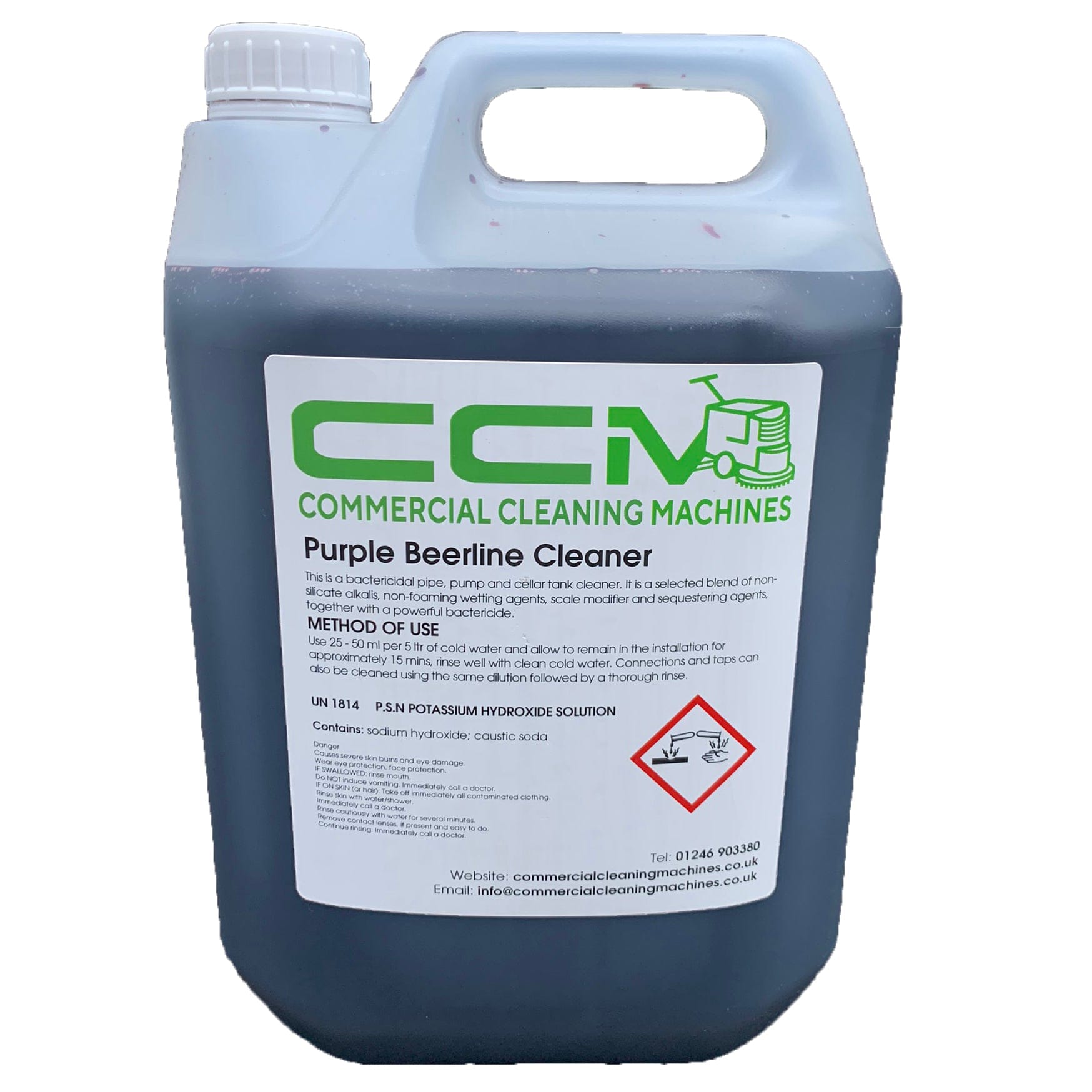 CCM Purple Beerline Cleaner - 5 Litres - Bactericidal Pipe and Pump Cl