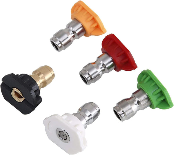Commercial Cleaning Machines Pressure Washer Spares Pressure Washer QR Spray Nozzle Tip Set 1/4 Quick Release - Pack of 5 QR-Tips-5 - Buy Direct from Spare and Square