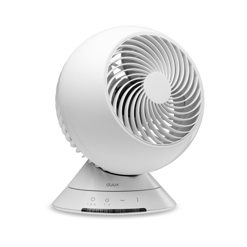 Duux Fan Duux White Globe Table Fan - Quiet, Powerful and Stylish Fan 8716164993264 DXCF08UK - Buy Direct from Spare and Square