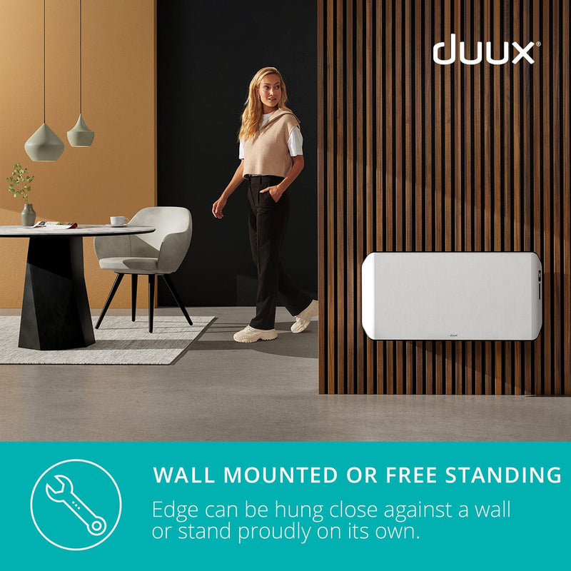 Duux Heater Duux Edge 1500w Smart Convector Heater - White Stylish Heater DXCH23UK - Buy Direct from Spare and Square