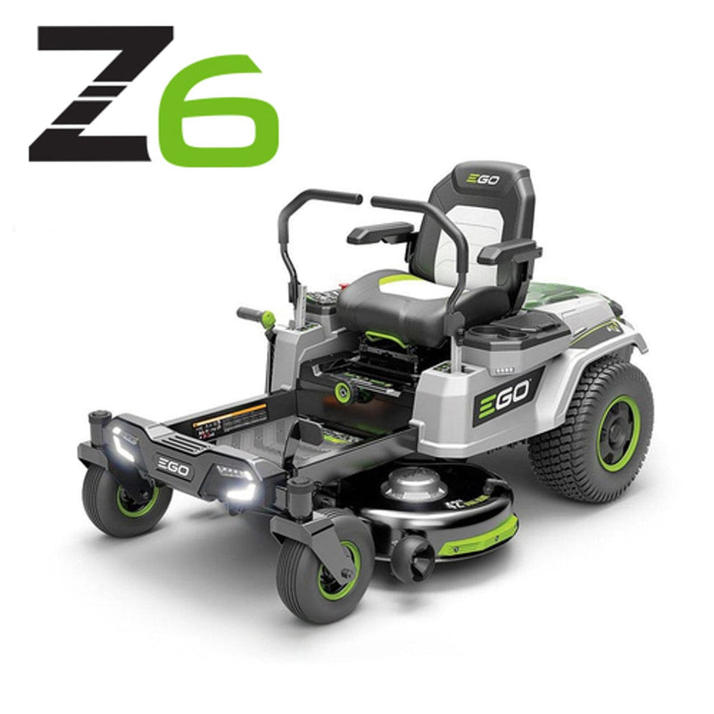 EGO Lawnmower EGO Z6 Zero-Turn 107cm pressed steel deck (side discharge, w/ mulching plug); LAP BAR c/w Charger 6924969118221 ZT4201E-L - Buy Direct from Spare and Square