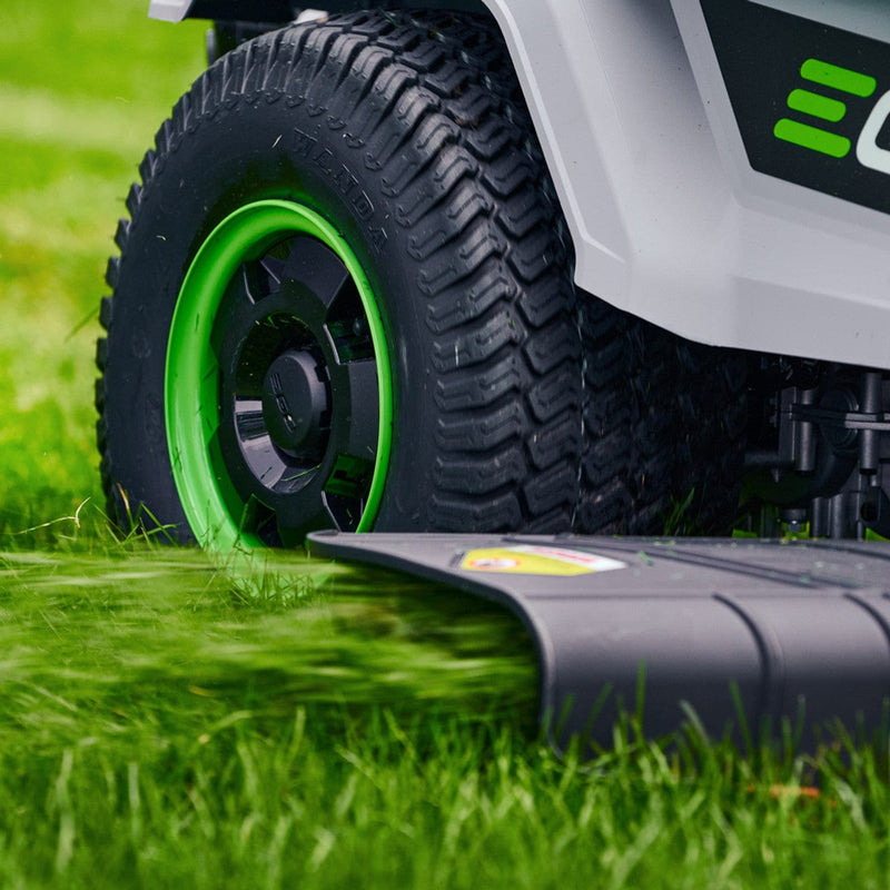 EGO Lawnmower EGO Z6 Zero-Turn 107cm pressed steel deck (side discharge, w/ mulching plug); LAP BAR c/w Charger 6924969118221 ZT4201E-L - Buy Direct from Spare and Square
