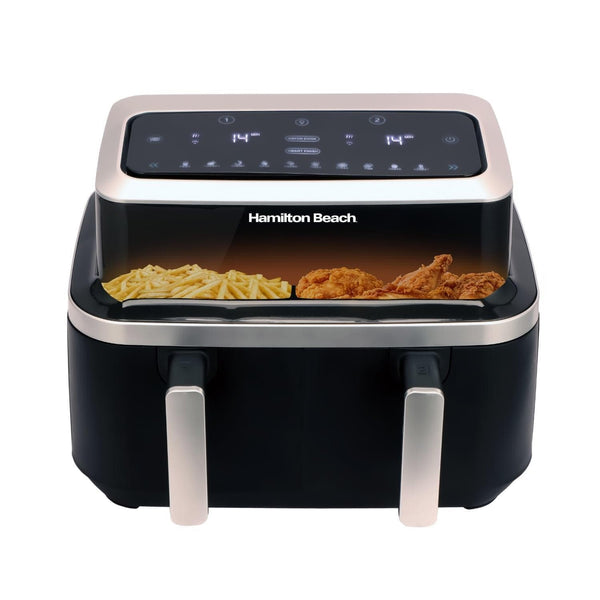 Hamilton Beach Air Fryer Hamilton Beach Visioncook Dual Air Fryer - 9 Litre 5060916370371 HB700VCGS - Buy Direct from Spare and Square