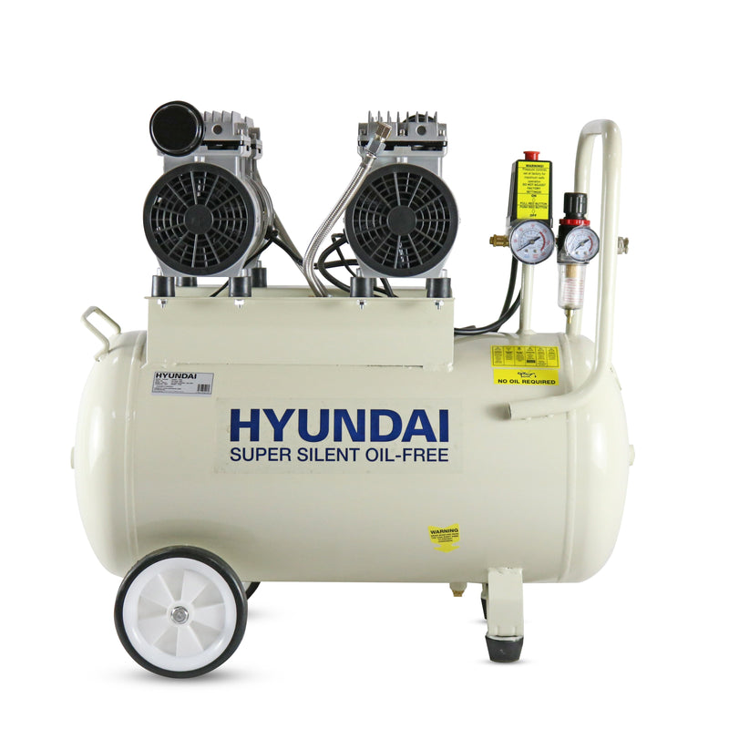 Hyundai Air Compressor Hyundai 50 Litre Low Noise, Oil Free, 100 PSI Electric Air Compressor - HY27550 5056275759230 HY27550 - Buy Direct from Spare and Square