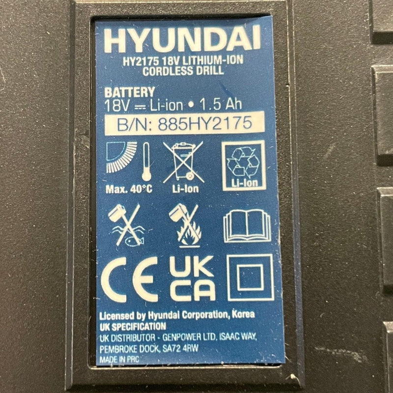 Hyundai Battery 1193050-Genuine Replacement Battery 1193050 - Buy Direct from Spare and Square