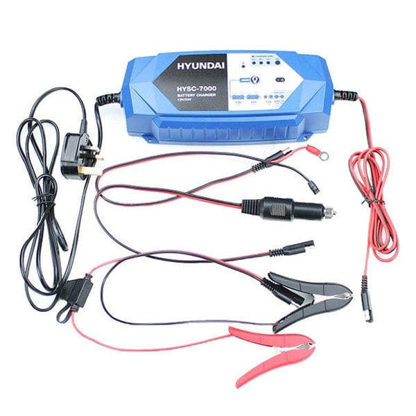 Hyundai Battery Charger Hyundai SMART Battery Charger 24v and 12v - HYSC7000 HYSC7000 - Buy Direct from Spare and Square