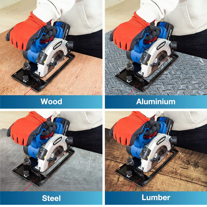 Hyundai Circular Saw Hyundai Cordless Circular Saw - 20v Max Range - 165mm Blade Diameter 5059608234909 HY2183 - Buy Direct from Spare and Square