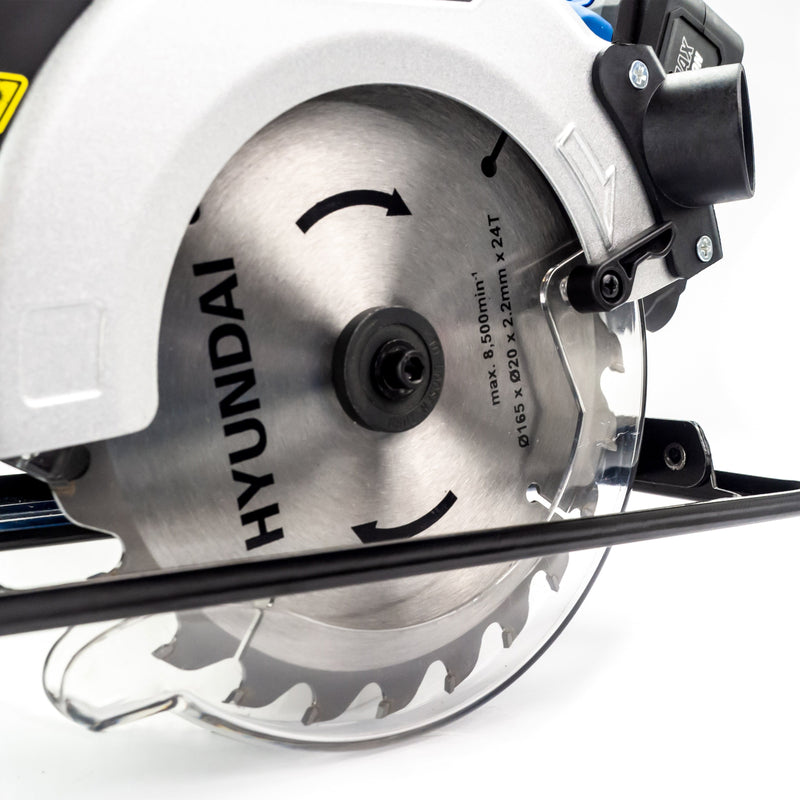 Hyundai Circular Saw Hyundai Cordless Circular Saw - 20v Max Range - 165mm Blade Diameter 5059608234909 HY2183 - Buy Direct from Spare and Square