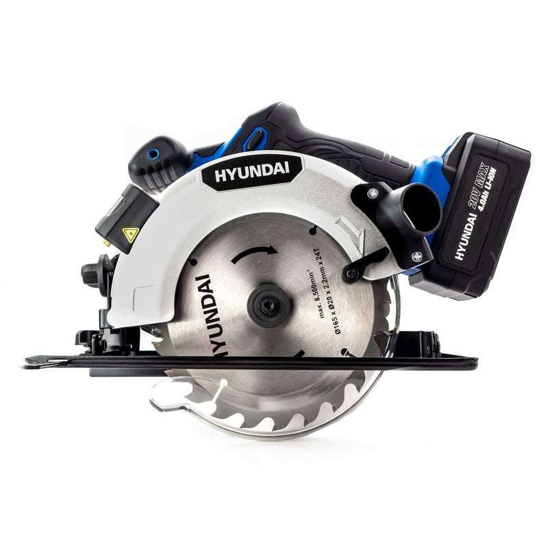 Hyundai Circular Saw Hyundai Cordless Circular Saw - 20v Max Range - 165mm Blade Diameter 5059608234909 HY2183 - Buy Direct from Spare and Square