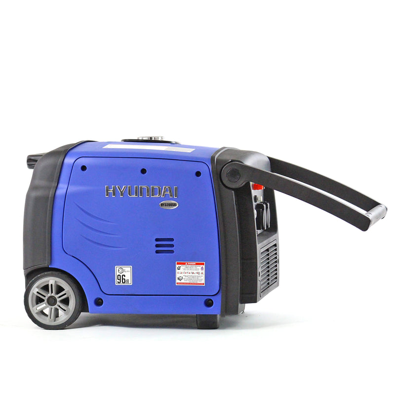 Hyundai Generator Hyundai 3200W Portable Inverter Generator - Ultra Quiet Generator HY3200SEi 719239573024 HY3200SEi - Buy Direct from Spare and Square