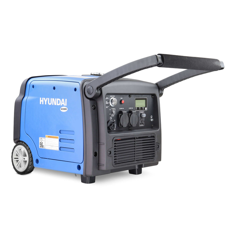 Hyundai Generator Hyundai 3200W Portable Inverter Generator - Ultra Quiet Generator HY3200SEi 719239573024 HY3200SEi - Buy Direct from Spare and Square