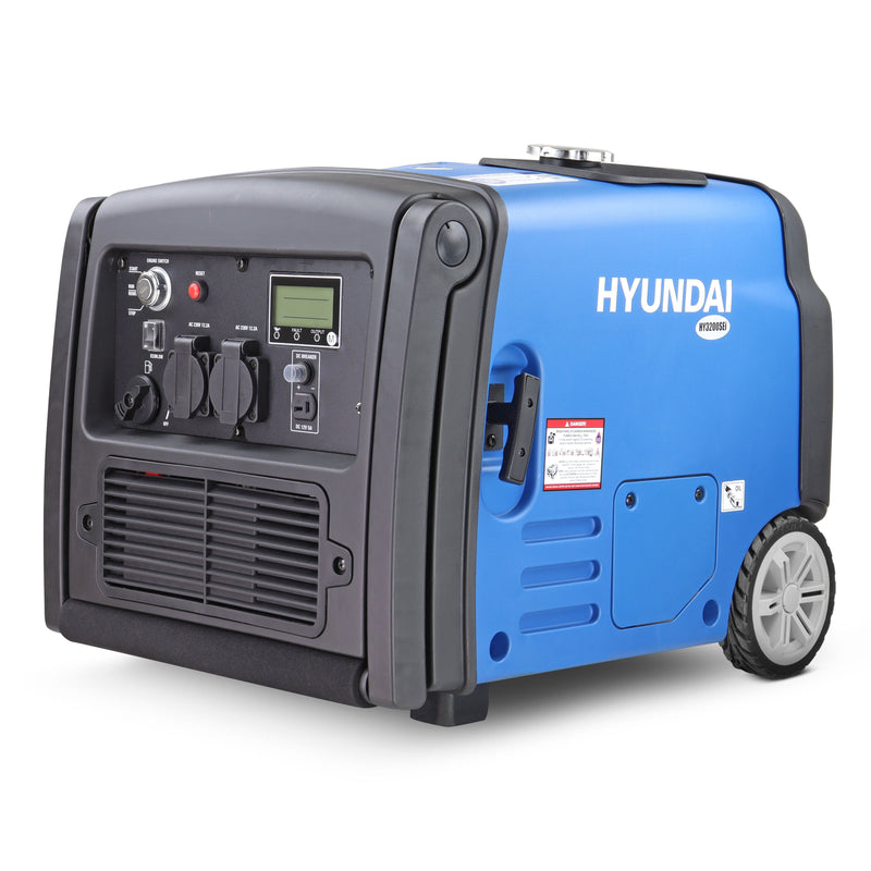 Hyundai Generator Hyundai 3200W Portable Inverter Generator - Ultra Quiet Generator HY3200SEi 719239573024 HY3200SEi - Buy Direct from Spare and Square