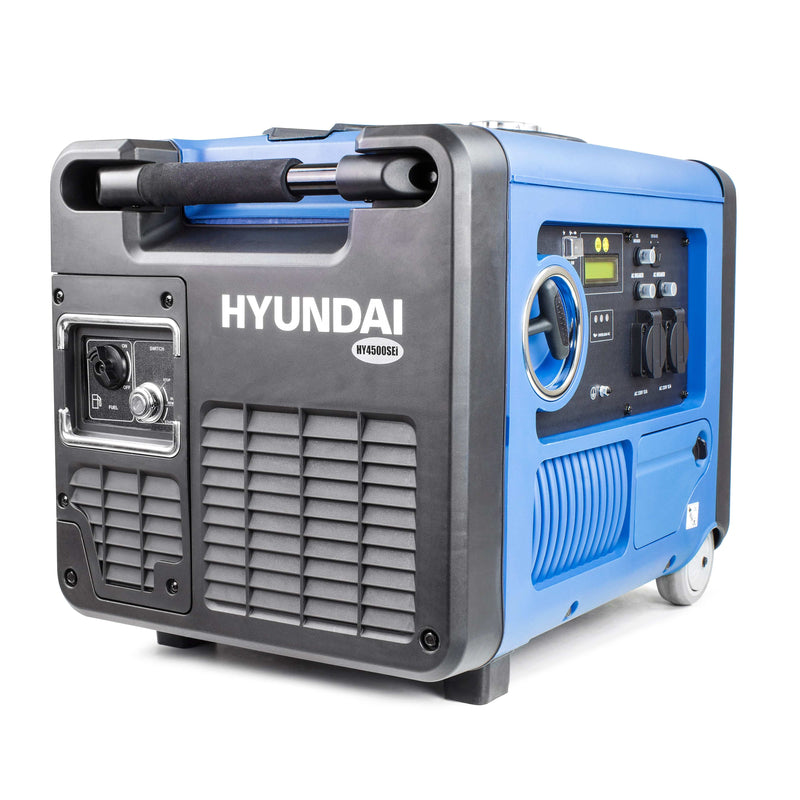 Hyundai Generator Hyundai 4000W Petrol 4.0kW / 5kVA Portable Inverter Generator - HY4500SEI 5056275754839 HY4500SEI - Buy Direct from Spare and Square