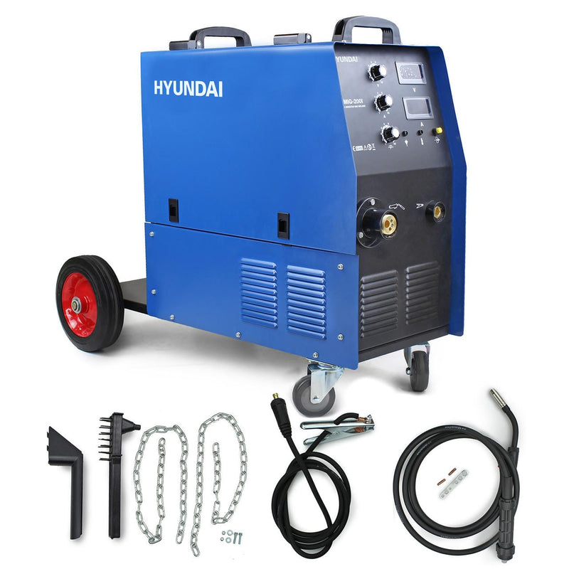 Hyundai Inverters Hyundai 200A MIG Welder - Single Phase Pro Series - HYMIG-200I HYMIG200I - Buy Direct from Spare and Square