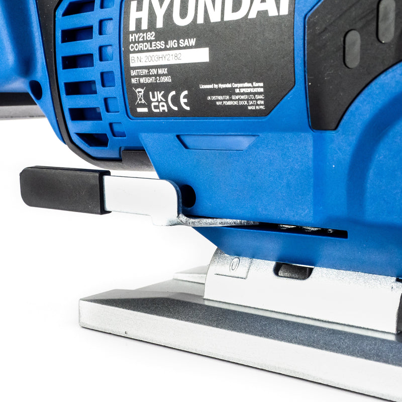 Hyundai Jigsaw Hyundai Cordless Jigsaw - 20v Max Range - Upto 40 mins Run Time 5059608234893 HY2182 - Buy Direct from Spare and Square