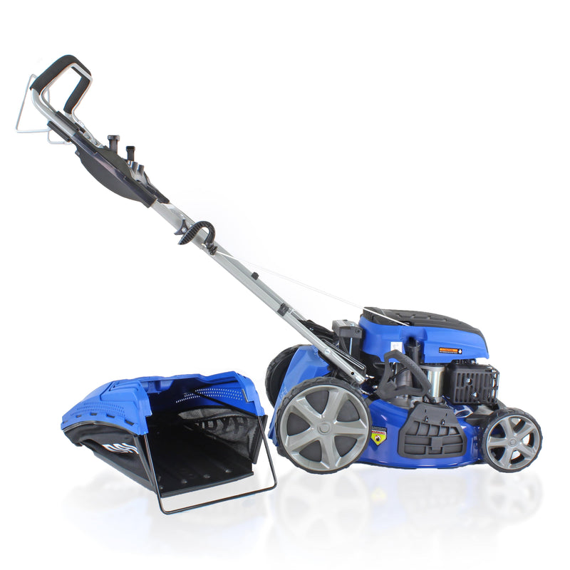 Hyundai Lawnmower Hyundai 46cm 139cc Electric-Start Self-Propelled Petrol Lawnmower - HYM460SPE 0600231974011 HYM460SPE - Buy Direct from Spare and Square