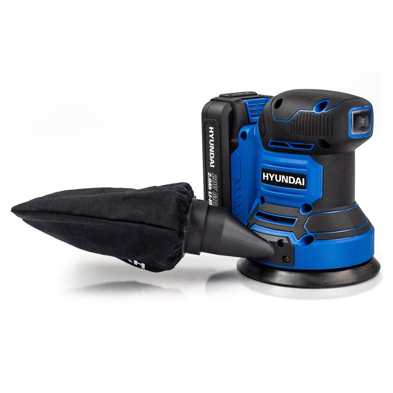 Hyundai Sanders Hyundai 20V Cordless Rotary Sander - 125mm Disc - HY2180 5059608234923 HY2180 - Buy Direct from Spare and Square