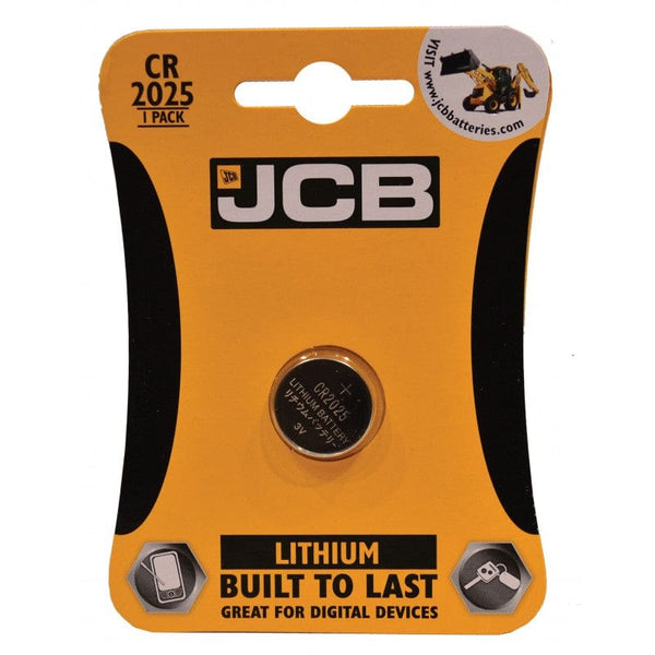 JCB Battery JCB CR2025 Lithium Button Battery - Pack of 1 CR2025 Battery JCBS5346 - Buy Direct from Spare and Square