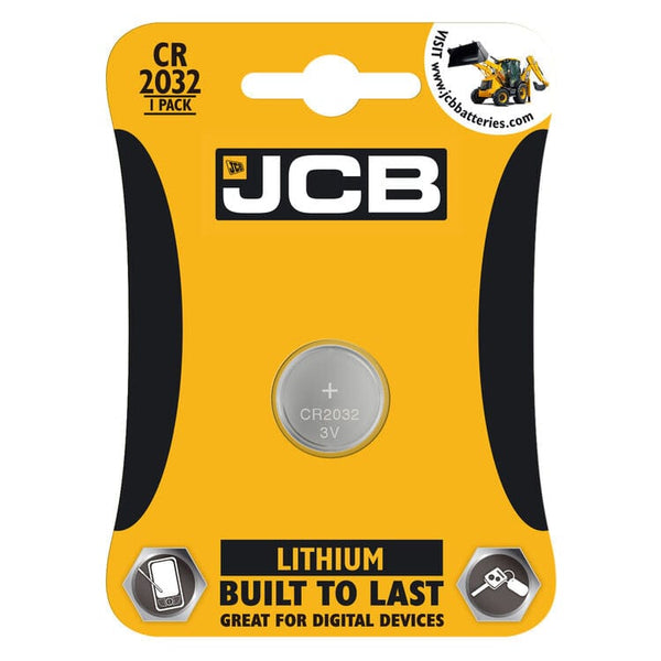 JCB Battery JCB CR2032 Lithium Button Battery - Pack of 1 CR2032 Battery 5050028026099 JCBS5347 - Buy Direct from Spare and Square