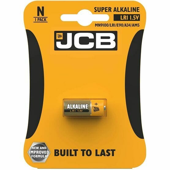 JCB Battery JCB LR1 Super Alkaline Battery - Pack of 1 LR1 1.5v Battery 5050028025948 JCBS5342 - Buy Direct from Spare and Square